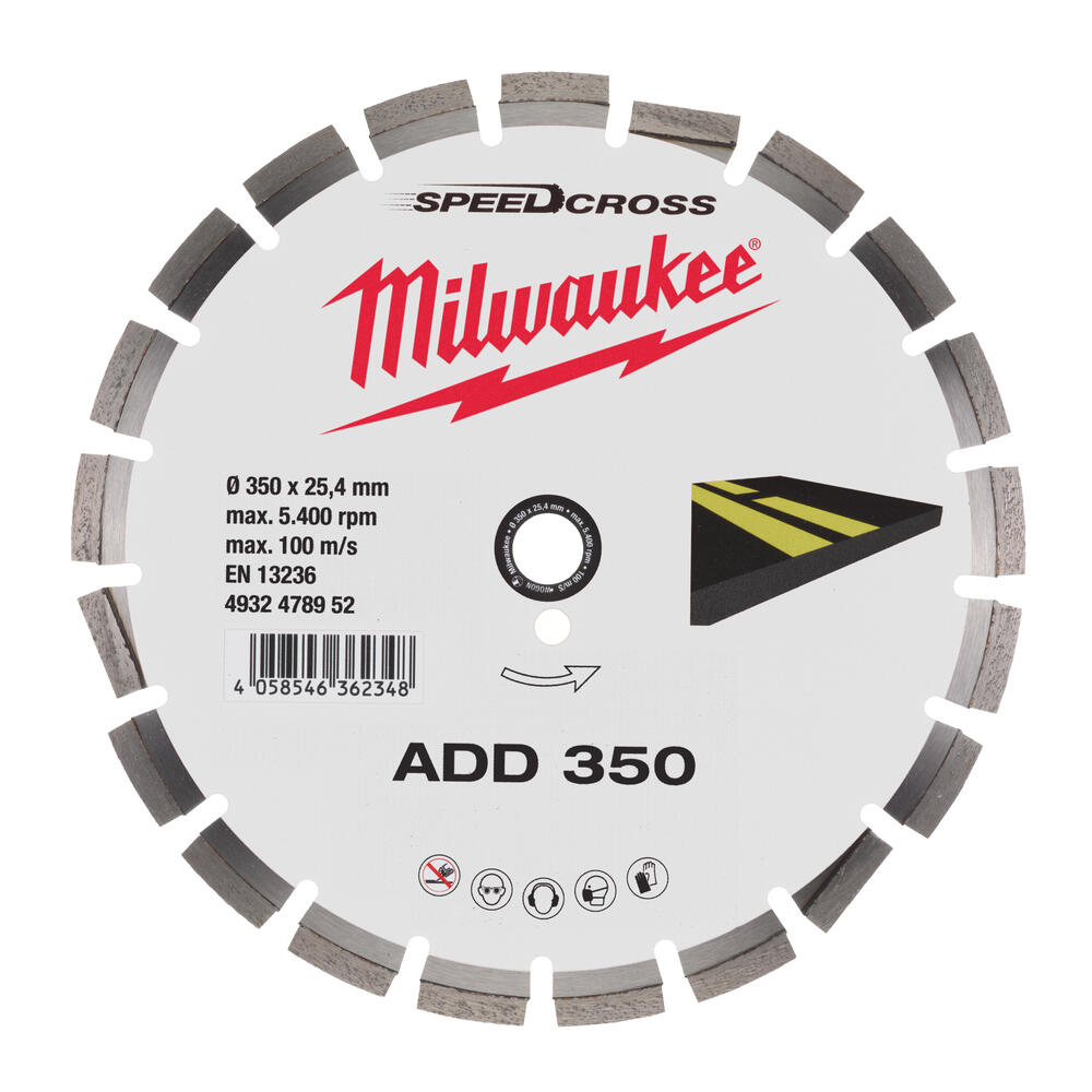 Milwaukee Diamanttrennscheibe Asphalt ADD 350 mm