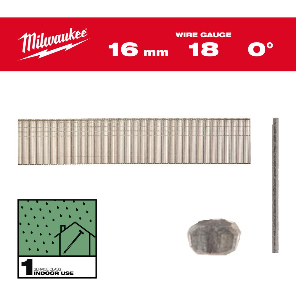 Milwaukee Stauchkopfnägel 18 Gauge für M18FN18GS & M18CN18GS verzinkt