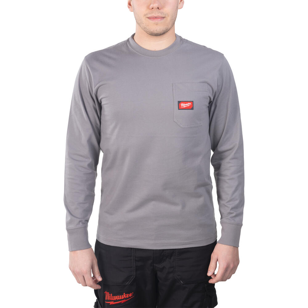 Milwaukee - Arbeits-Langarm-Shirt grau (S) S