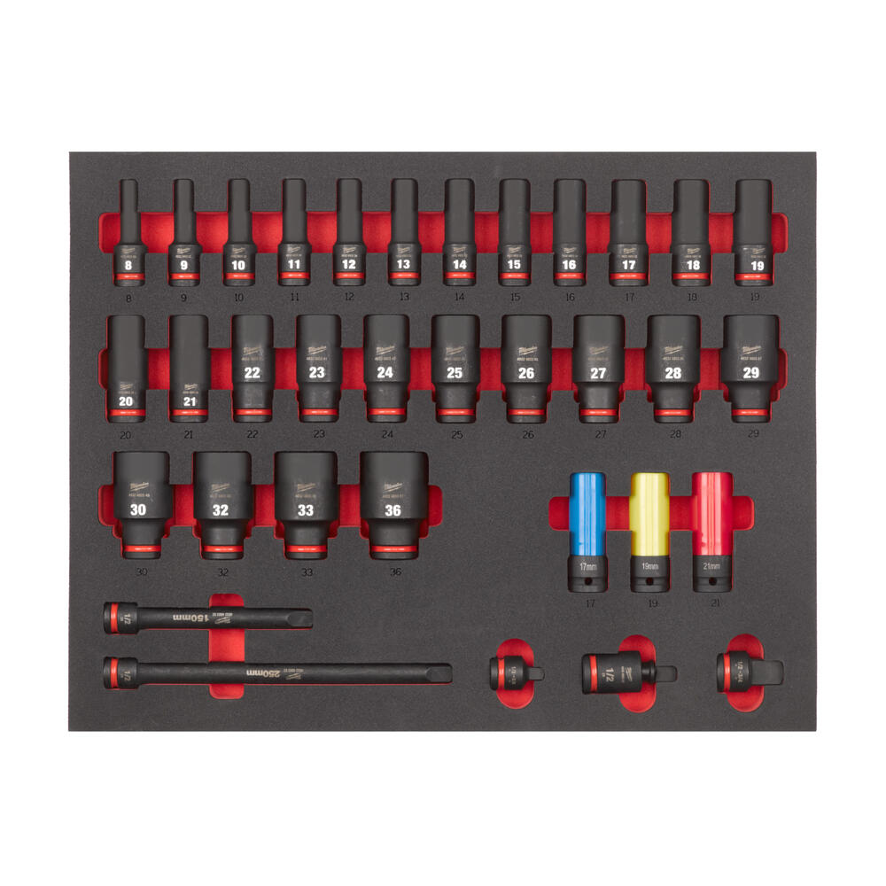 Milwaukee Schlagnüsse SHOCKWAVE 1/2 Zoll lang Einlage