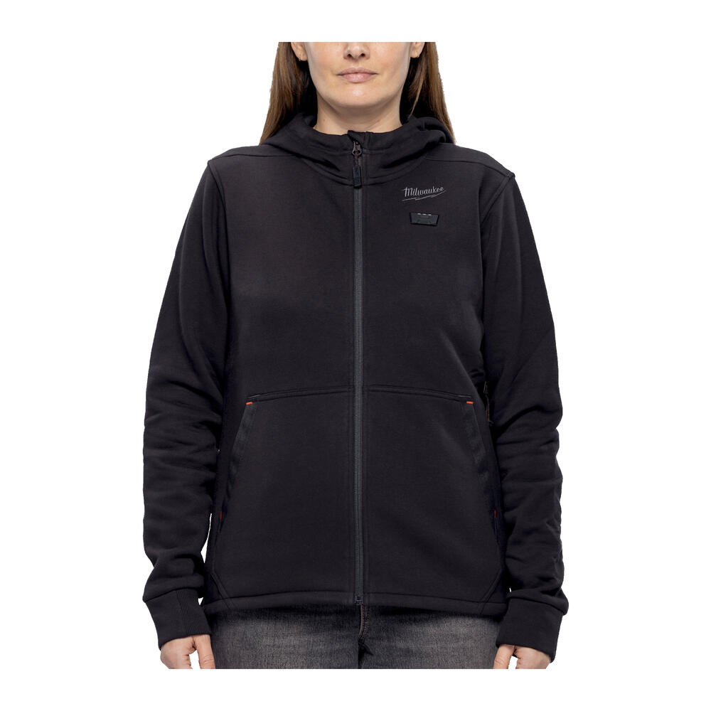 Milwaukee M12 Akku-Heiz-Kapuzenpullover Damen schwarz HHLBL5-0 (M), ohne Akku u. Ladegerät