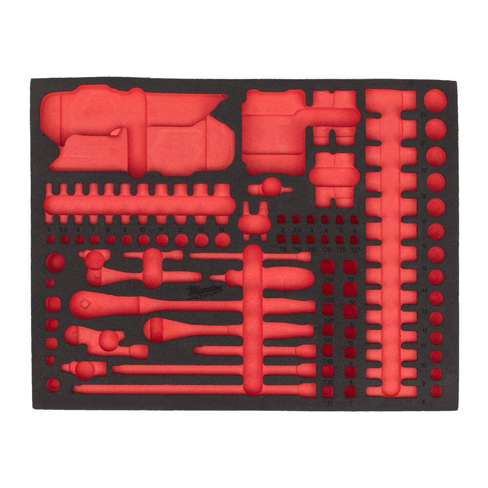 Milwaukee Ersatzschaum für Ratschen- und Schlagschraubensatz-Set 1/2 Zoll