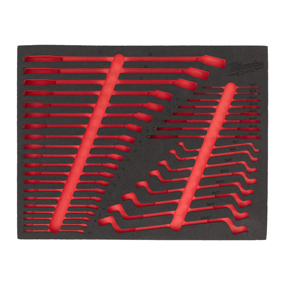 Milwaukee Ersatzschaum für Schraubenschlüssel-, Leuchten-, Schneide- und Messwerkzeug-Set