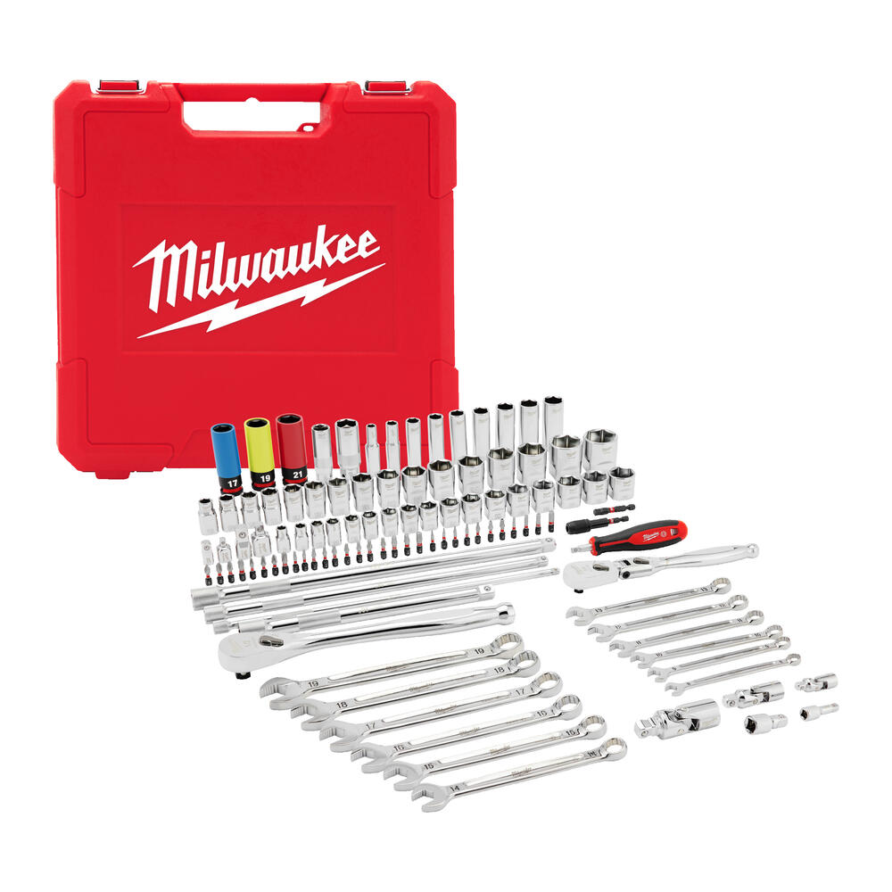 Milwaukee Ratschen-, Steckschlüssel- und Maulschlüssel-Set