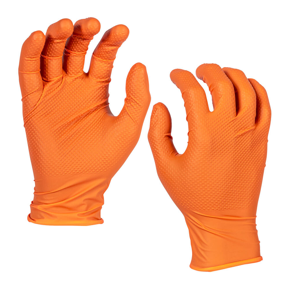 Milwaukee Nitril-Einweghandschuhe Grip - orange