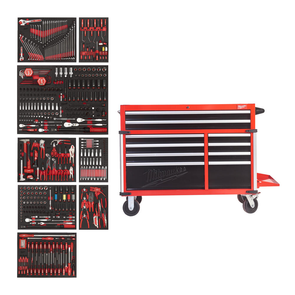 Milwaukee TOOLGUARD Werkstattwagen Premium mit Werkzeugbestückung