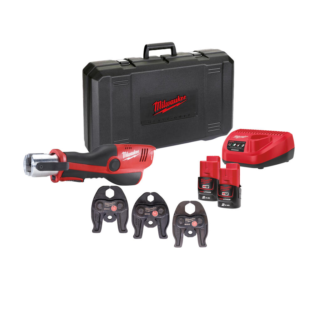 Milwaukee - M12 Akku-Presswerkzeug mit ONE-KEY (M12ONEHPT-202C M-Set) 