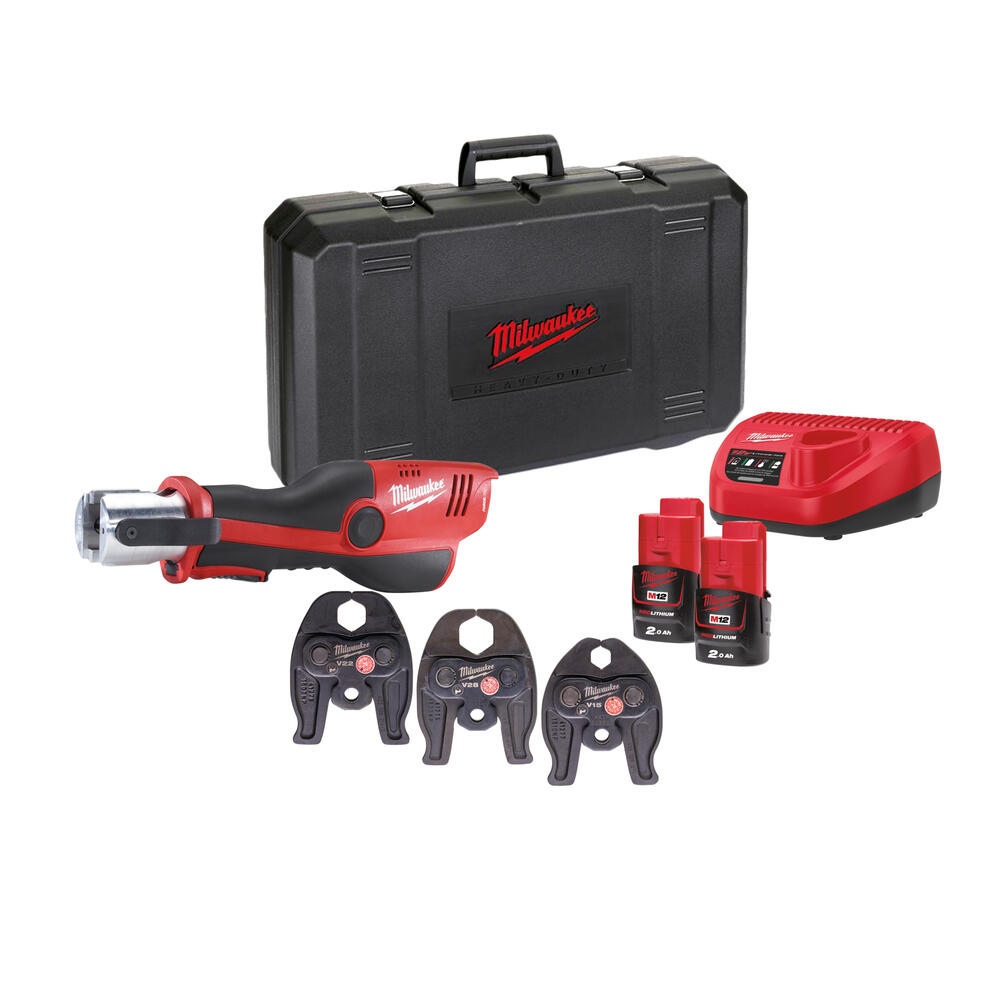 Milwaukee - M12 Akku-Presswerkzeug mit ONE-KEY (M12ONEHPT-202C V-Set) 