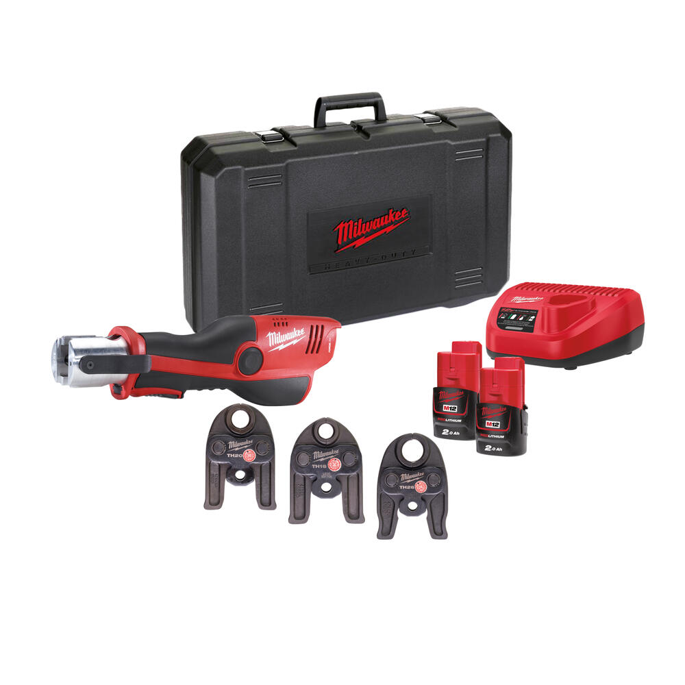 Milwaukee - M12 Akku-Presswerkzeug mit ONE-KEY (M12ONEHPT-202C TH-Set) 