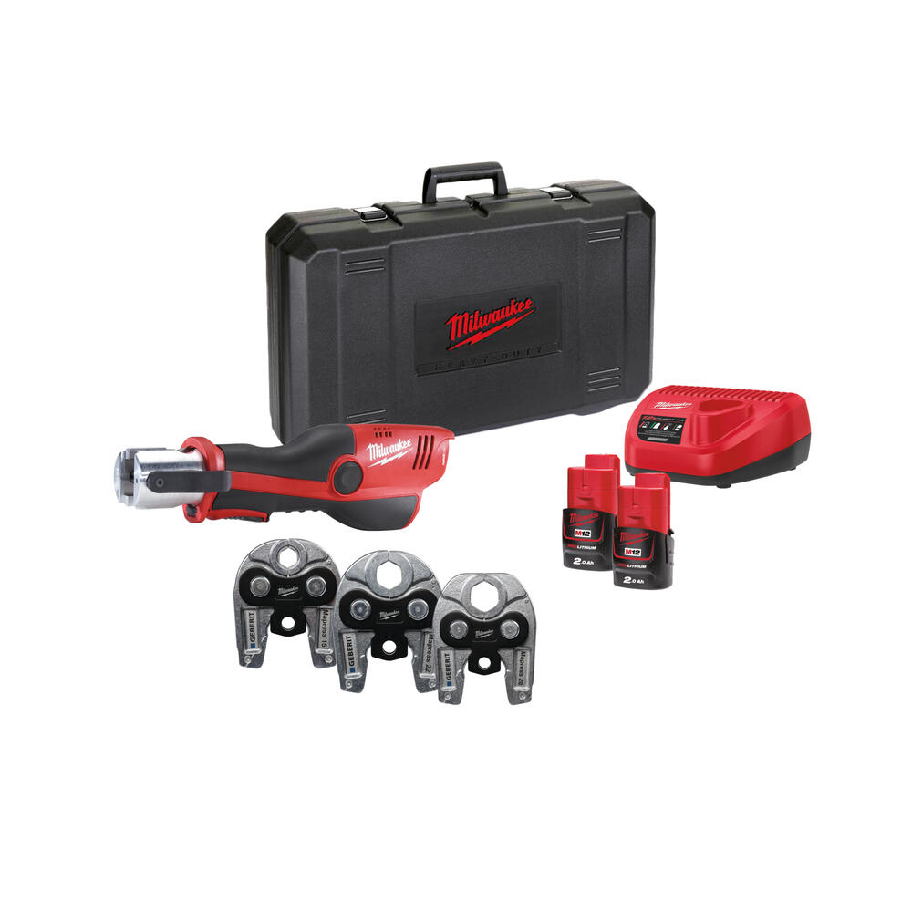 Milwaukee - M12 Akku-Presswerkzeug mit ONE-KEY (M12ONEHPT-202C Geberit Mapress Set) 