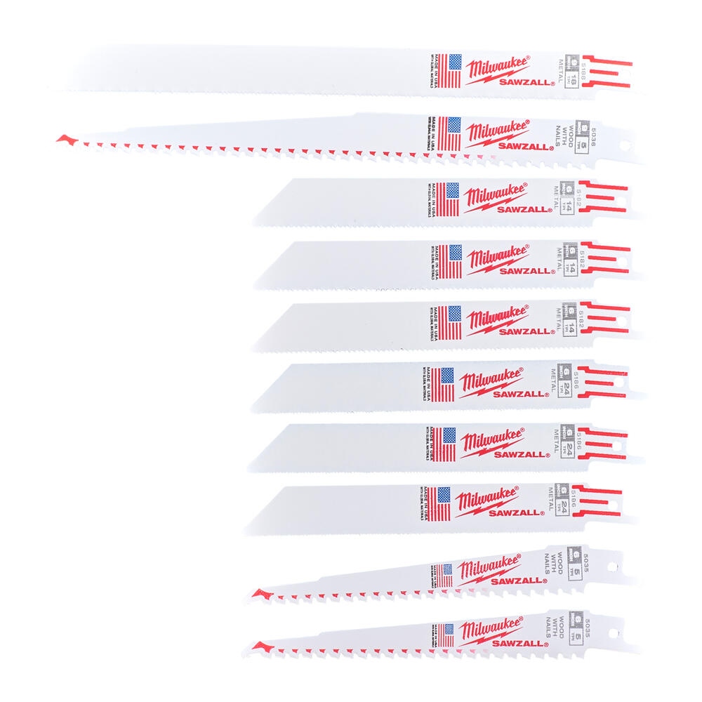Milwaukee Säbelsägeblatt-Set SAWZALL (10-teilig)